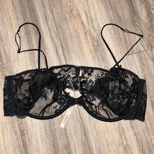 SKIMS Sheer Black Lace Bra